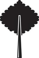 tree icon symbol image vector, illustration of the tree botany in black image vector