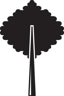tree icon symbol image vector, illustration of the tree botany in black image