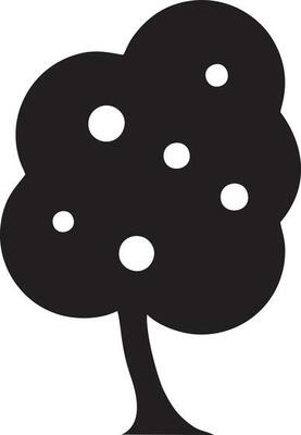 tree icon symbol image vector, illustration of the tree botany in black image
