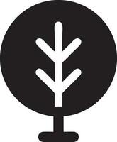 tree icon symbol image vector, illustration of the tree botany in black image vector