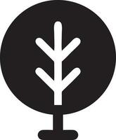 tree icon symbol image vector, illustration of the tree botany in black image vector