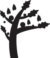 tree icon symbol image vector, illustration of the tree botany in black image vector