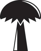 árbol icono símbolo imagen vector, ilustración de el árbol botánica en negro imagen vector