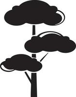 tree icon symbol image vector, illustration of the tree botany in black image vector