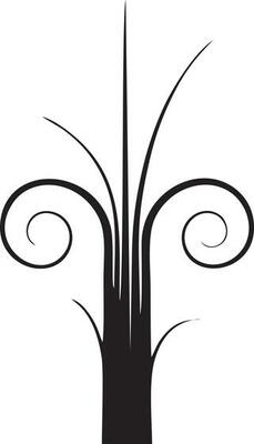 tree icon symbol image vector, illustration of the tree botany in black image
