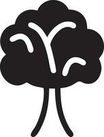 árbol icono símbolo imagen vector, ilustración de el árbol botánica en negro imagen vector