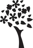 tree icon symbol image vector, illustration of the tree botany in black image vector