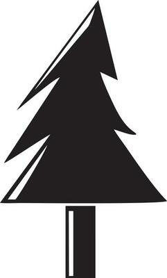 tree icon symbol image vector, illustration of the tree botany in black image