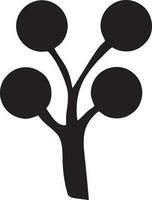 tree icon symbol image vector, illustration of the tree botany in black image vector