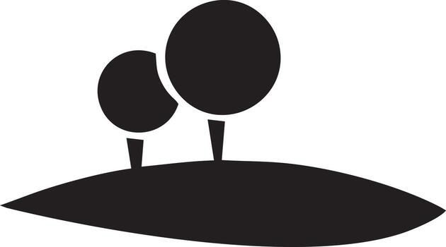 árbol icono símbolo imagen vector, ilustración de el árbol botánica en negro imagen vector