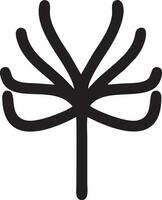 árbol icono símbolo imagen vector, ilustración de el árbol botánica en negro imagen vector