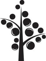 tree icon symbol image vector, illustration of the tree botany in black image vector