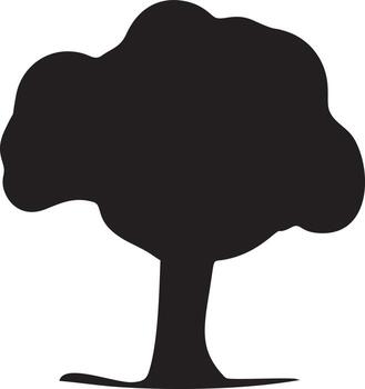 árbol icono símbolo imagen vector, ilustración de el árbol botánica en negro imagen vector