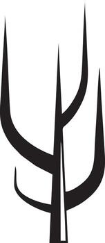 árbol icono símbolo imagen vector, ilustración de el árbol botánica en negro imagen vector