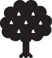 árbol icono símbolo imagen vector, ilustración de el árbol botánica en negro imagen vector