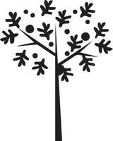 árbol icono símbolo imagen vector, ilustración de el árbol botánica en negro imagen vector