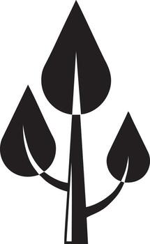 tree icon symbol image vector, illustration of the tree botany in black image vector