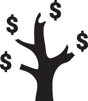 árbol icono símbolo imagen vector, ilustración de el árbol botánica en negro imagen vector