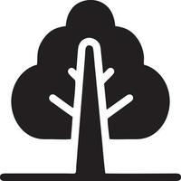 tree icon symbol image vector, illustration of the tree botany in black image vector