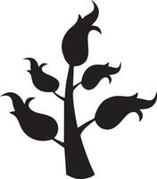 tree icon symbol image vector, illustration of the tree botany in black image vector