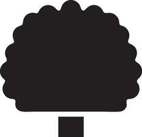 árbol icono símbolo imagen vector, ilustración de el árbol botánica en negro imagen vector