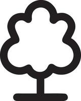 tree icon symbol image vector, illustration of the tree botany in black image vector