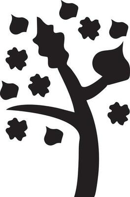 tree icon symbol image vector, illustration of the tree botany in black image