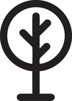 tree icon symbol image vector, illustration of the tree botany in black image vector