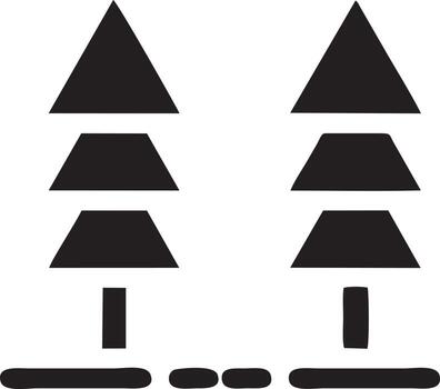 árbol icono símbolo imagen vector, ilustración de el árbol botánica en negro imagen vector