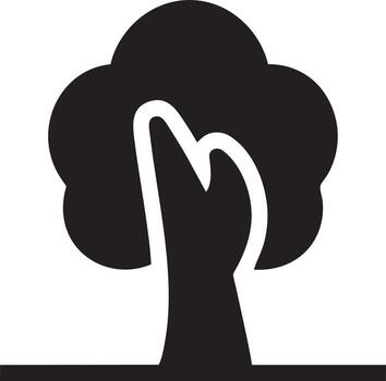 árbol icono símbolo imagen vector, ilustración de el árbol botánica en negro imagen vector
