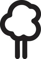 tree icon symbol image vector, illustration of the tree botany in black image vector