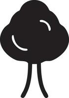 tree icon symbol image vector, illustration of the tree botany in black image vector