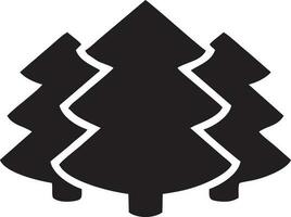 tree icon symbol image vector, illustration of the tree botany in black image vector