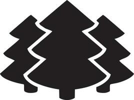 tree icon symbol image vector, illustration of the tree botany in black image vector