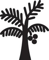 árbol icono símbolo imagen vector, ilustración de el árbol botánica en negro imagen vector