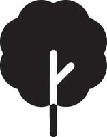 árbol icono símbolo imagen vector, ilustración de el árbol botánica en negro imagen vector