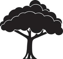 tree icon symbol image vector, illustration of the tree botany in black image vector