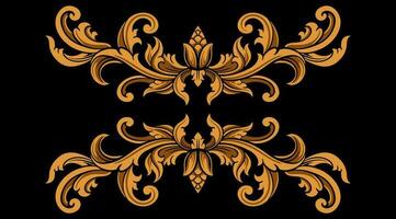 Beautiful carved decorative ornaments Vector design for elements editable colors