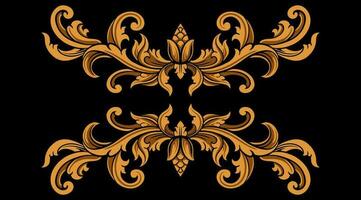 Beautiful carved decorative ornaments Vector design for elements editable colors