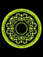 Beautiful carved decorative ornaments Vector design for elements editable colors