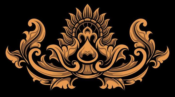 Beautiful carved decorative ornaments Vector design for elements editable colors