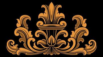 Beautiful carved decorative ornaments Vector design for elements editable colors