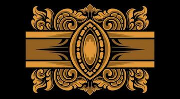 Beautiful carved decorative ornaments Vector design for elements editable colors