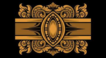 Beautiful carved decorative ornaments Vector design for elements editable colors