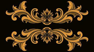 Beautiful carved decorative ornaments Vector design for elements editable colors