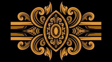 Beautiful carved decorative ornaments Vector design for elements editable colors