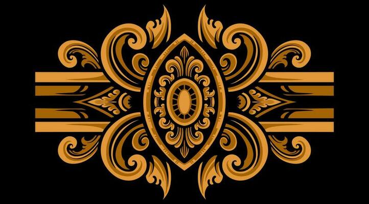 Beautiful carved decorative ornaments Vector design for elements editable colors