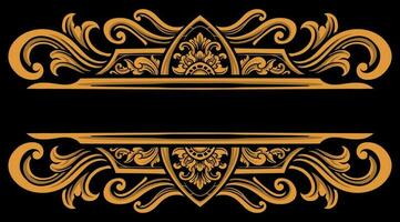 Beautiful carved decorative ornaments Vector design for elements editable colors