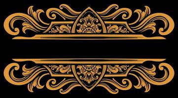 Beautiful carved decorative ornaments Vector design for elements editable colors