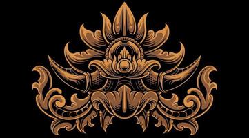 Beautiful carved decorative ornaments Vector design for elements editable colors